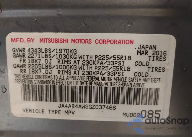 JA4AR4AW3GZ037466: 44049167