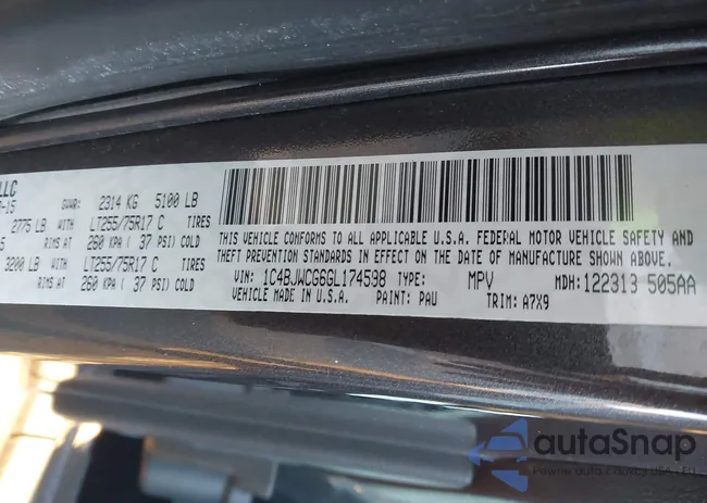 1C4BJWCG6GL174598: 44048229