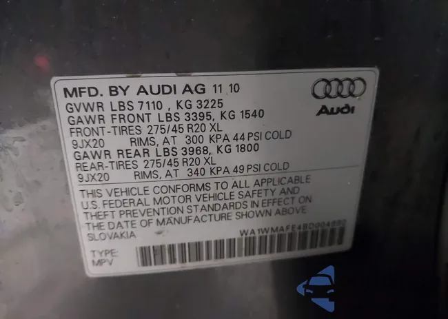 WA1WMAFE4BD004890: 44048253