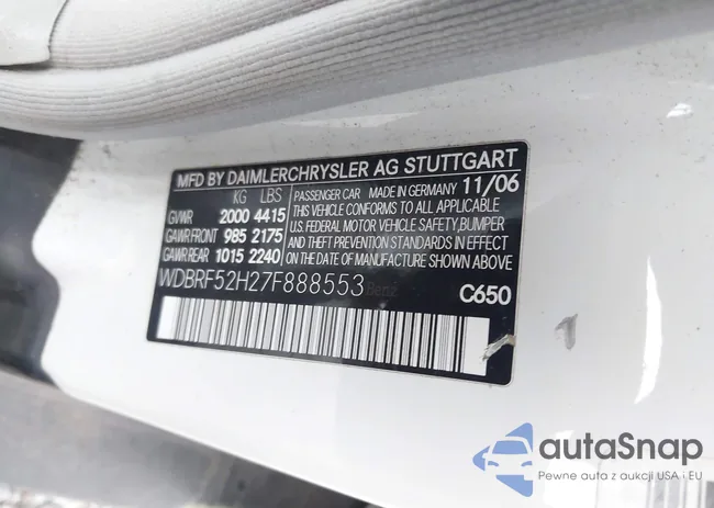 WDBRF52H27F888553: 44048318