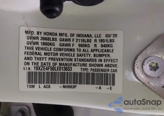 19XZE4F50LE013653: 44048377