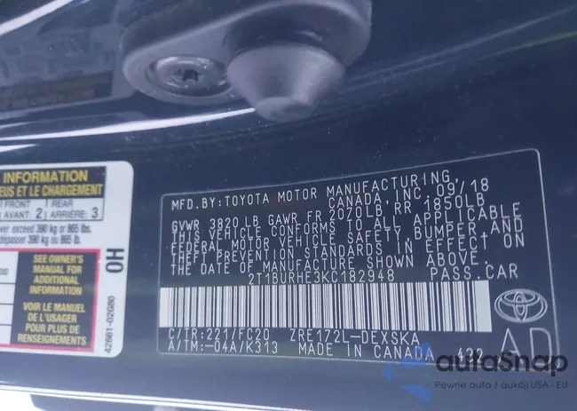 2T1BURHE3KC182948: 44048436