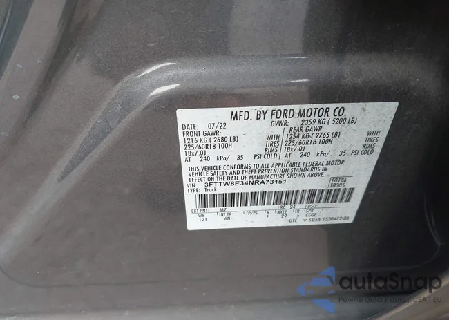 3FTTW8E34NRA73151: 44048455