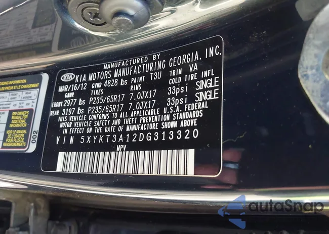 5XYKT3A12DG313320: 44048561