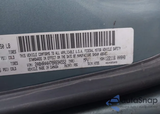 2A8HR44H78R694552: 44048574