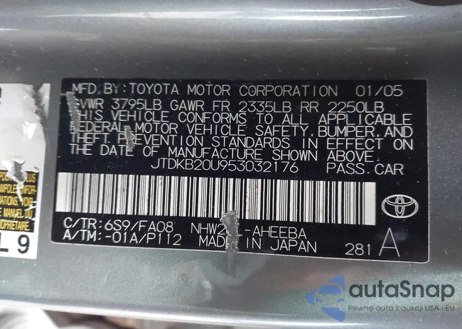 JTDKB20U953032176: 44049656