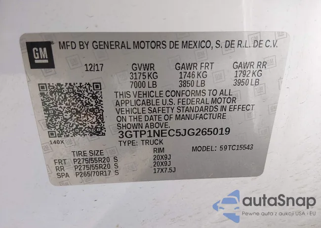 3GTP1NEC5JG265019: 44049829