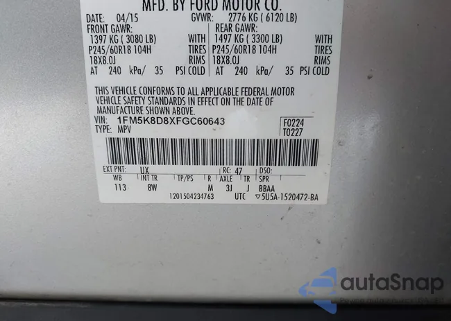 1FM5K8D8XFGC60643: 44050103