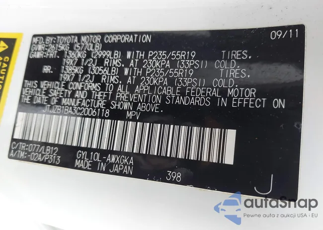 JTJZB1BA3C2006118: 44050135