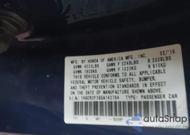 1HGCR2F38GA143784: 44049234