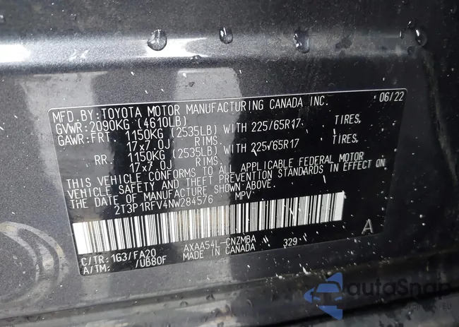 2T3P1RFV4NW284576: 44049312