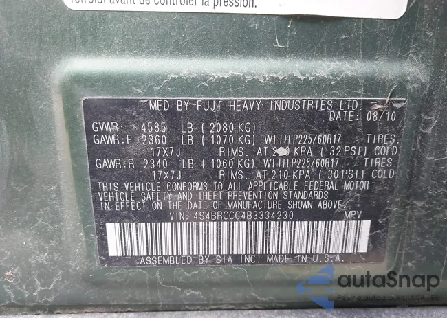 4S4BRCCC4B3334230: 44049389