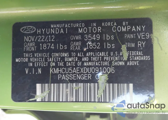 KMHCU5AEXDU091006: 44049429