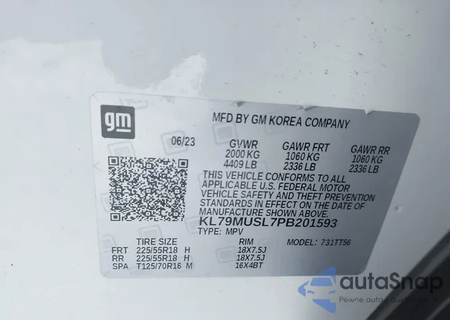 KL79MUSL7PB201593: 44049497