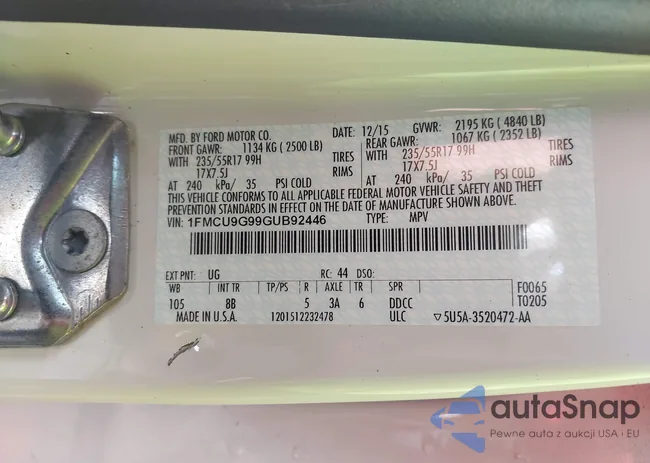 1FMCU9G99GUB92446: 44050872