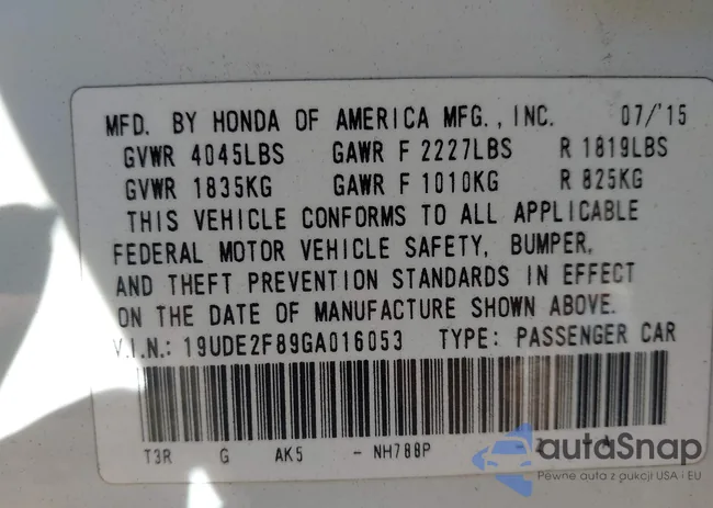 19UDE2F89GA016053: 44051006