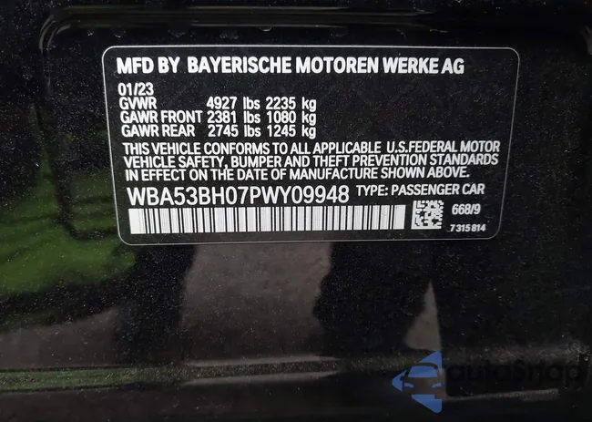 WBA53BH07PWY09948: 44051167