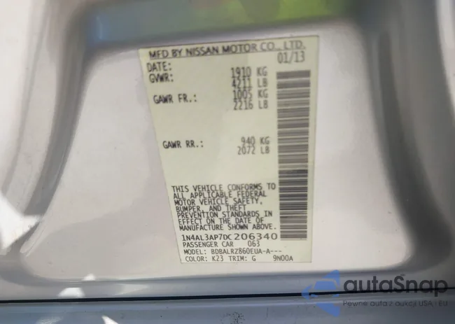 1N4AL3AP7DC206340: 44051216