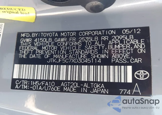 JTKJF5C7XD3045114: 44050229