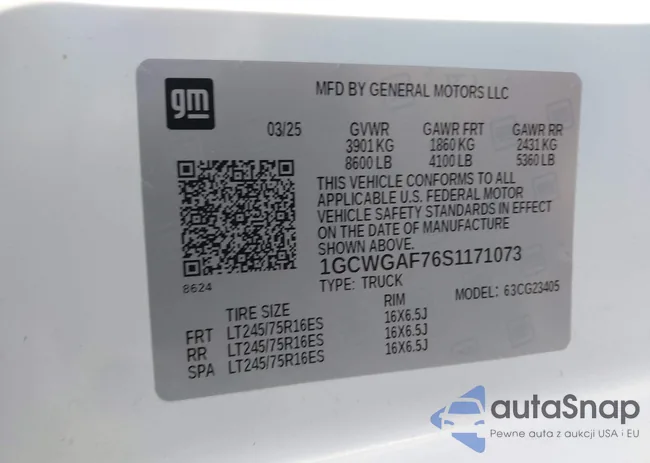 1GCWGAF76S1171073: 44050320