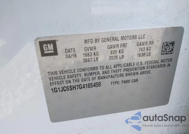 1G1JC6SH7G4165458: 44050376