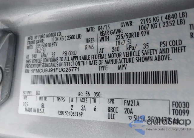 1FMCU9J91FUC25771: 44050446