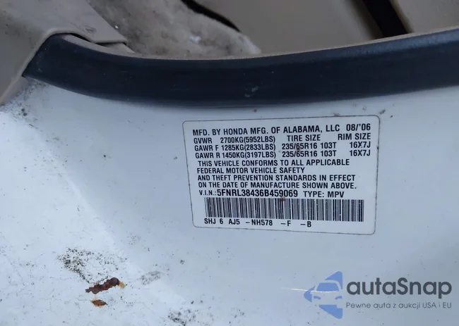 5FNRL38436B459069: 44051633