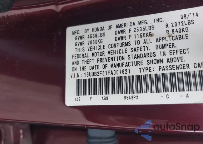 19UUB2F51FA007621: 44051853