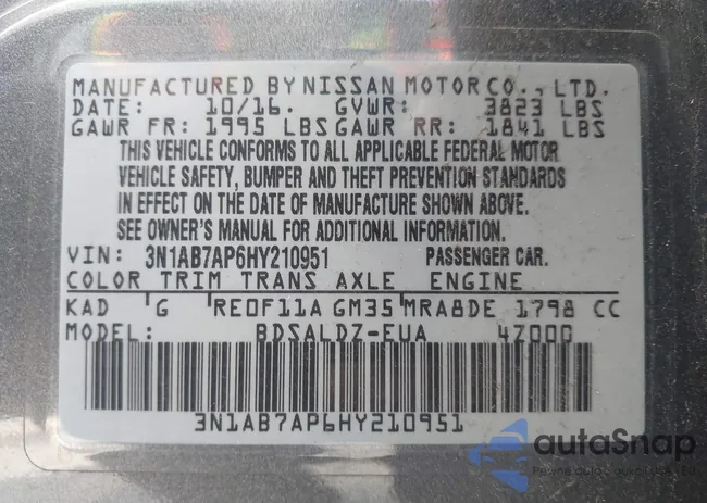 3N1AB7AP6HY210951: 44052006