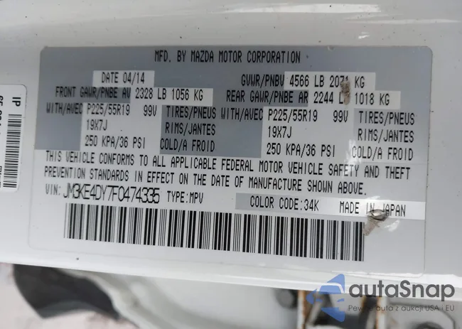 JM3KE4DY7F0474335: 44052009