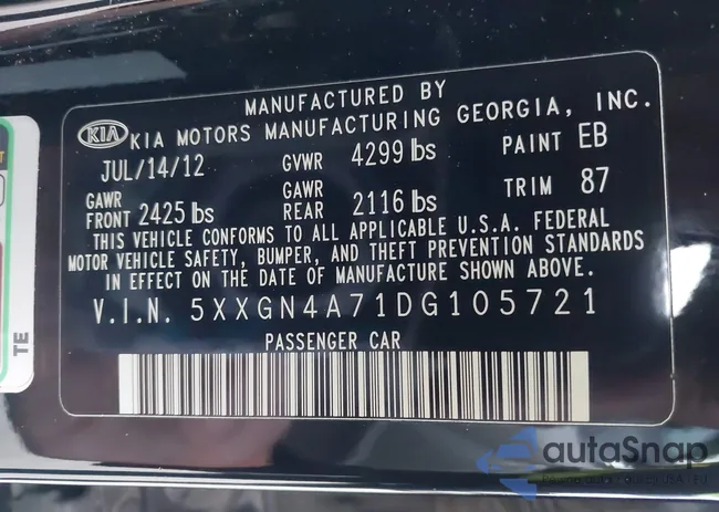 5XXGN4A71DG105721: 44052072