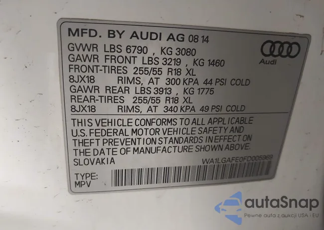 WA1LGAFE0FD005969: 44052075