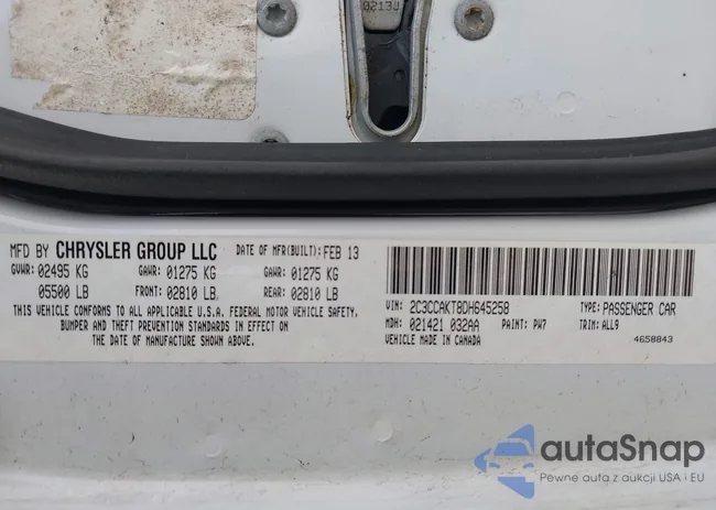 2C3CCAKT8DH645258: 44052105