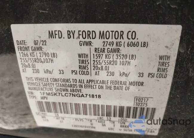 1FM5K7LC7NGA71818: 44052128