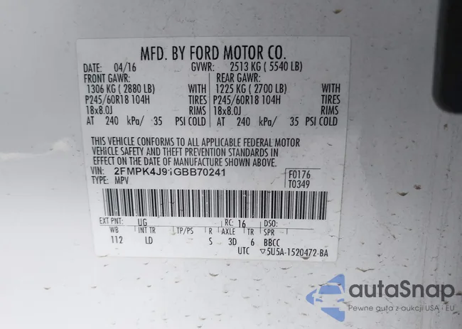 2FMPK4J91GBB70241: 44052175