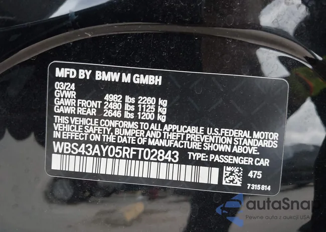 WBS43AY05RFT02843: 44051232