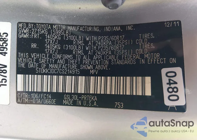 5TDKK3DC7CS214915: 44051418