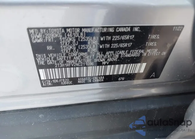 2T3H1RFV2NC211096: 44051537