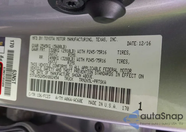 5TFAX5GN5HX082454: 44051614