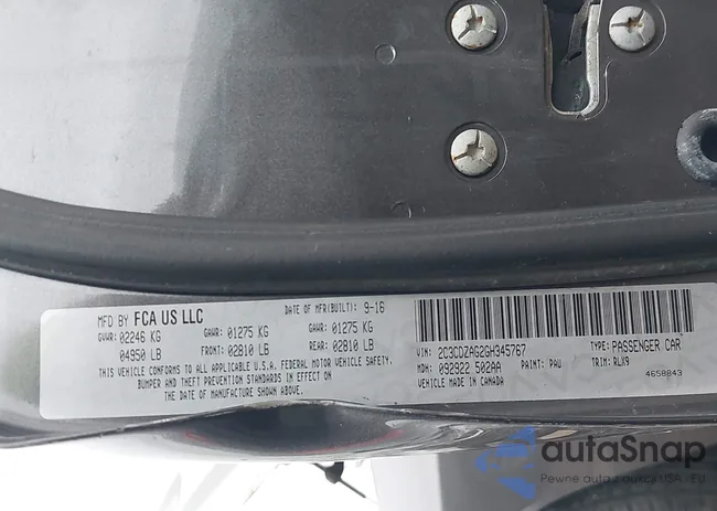 2C3CDZAG2GH345767: 44051619