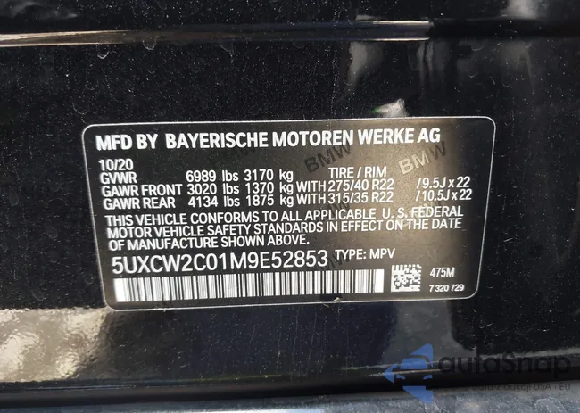 5UXCW2C01M9E52853: 44052673