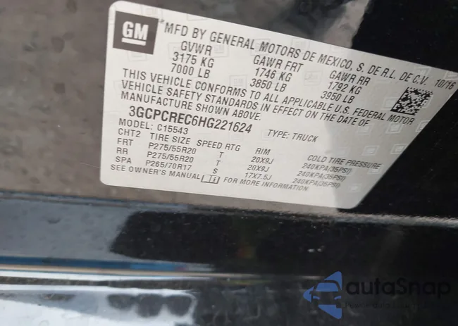 3GCPCREC6HG221624: 44052719