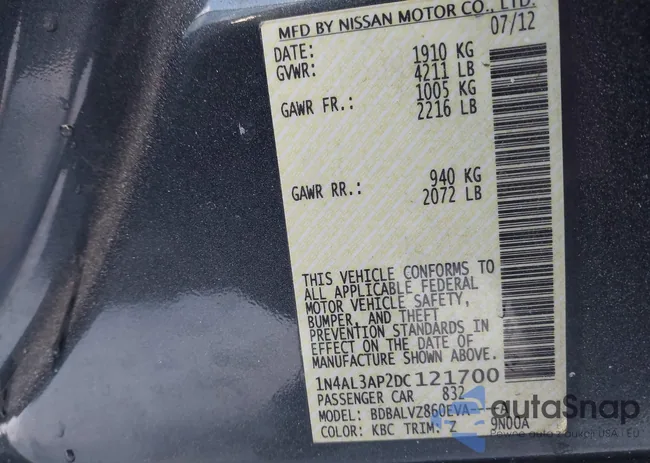 1N4AL3AP2DC121700: 44052807