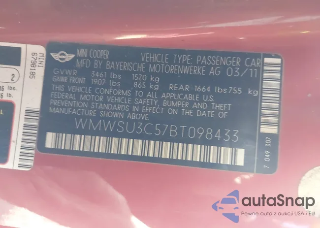 WMWSU3C57BT098433: 44053115