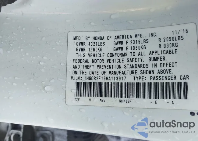 1HGCR2F15HA113917: 44053176