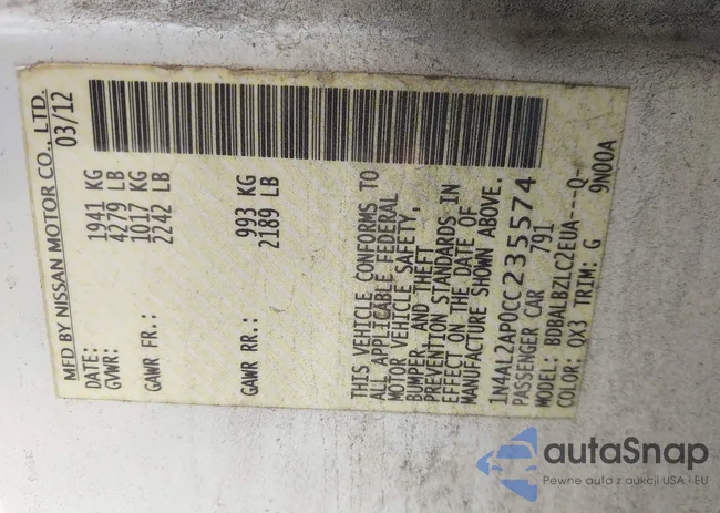 1N4AL2AP0CC235574: 44053841