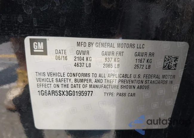 1G6AR5SX3G0195977: 44053882