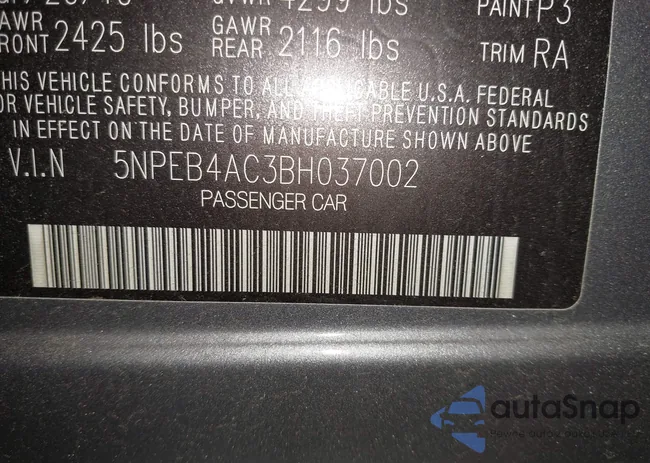 5NPEB4AC3BH037002: 44053962