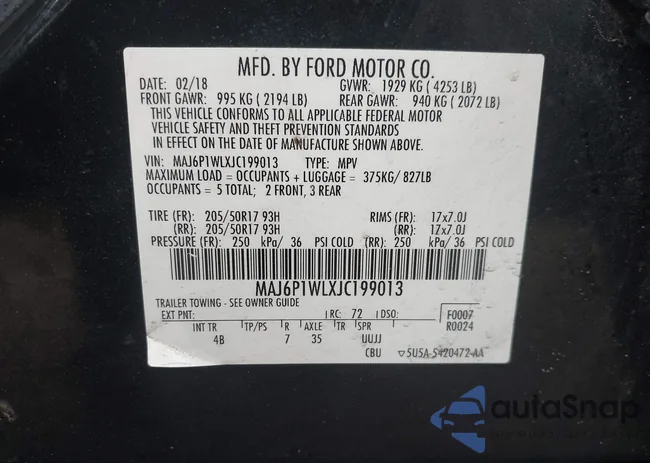 MAJ6P1WLXJC199013: 44053978