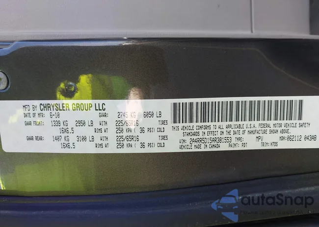 2A4RR5D15AR381553: 44054033